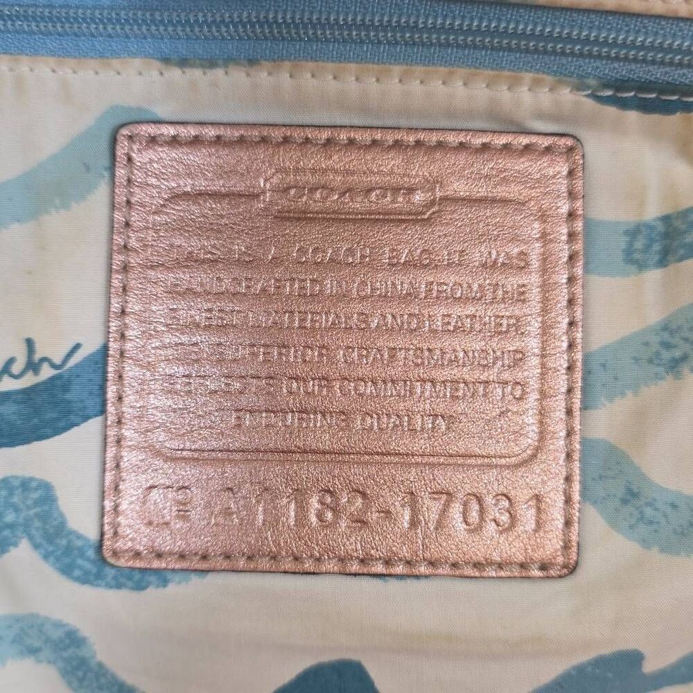 Coach Audrey "Leigh" Slim Tote – Coral Canvas - Picture 15 of 15
